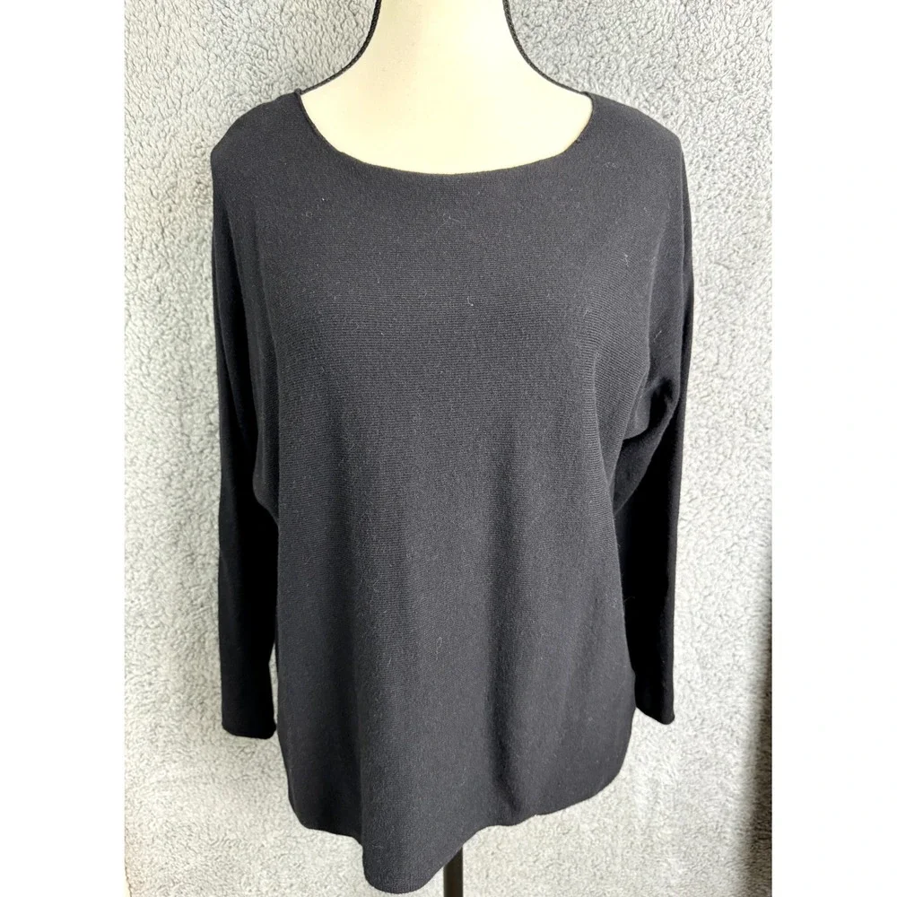 Michael Kors MMK Classic Sweater Womens Medium Black‎ Lightweight Knit Corpcore